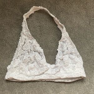 White Halter Bralette from Aerie